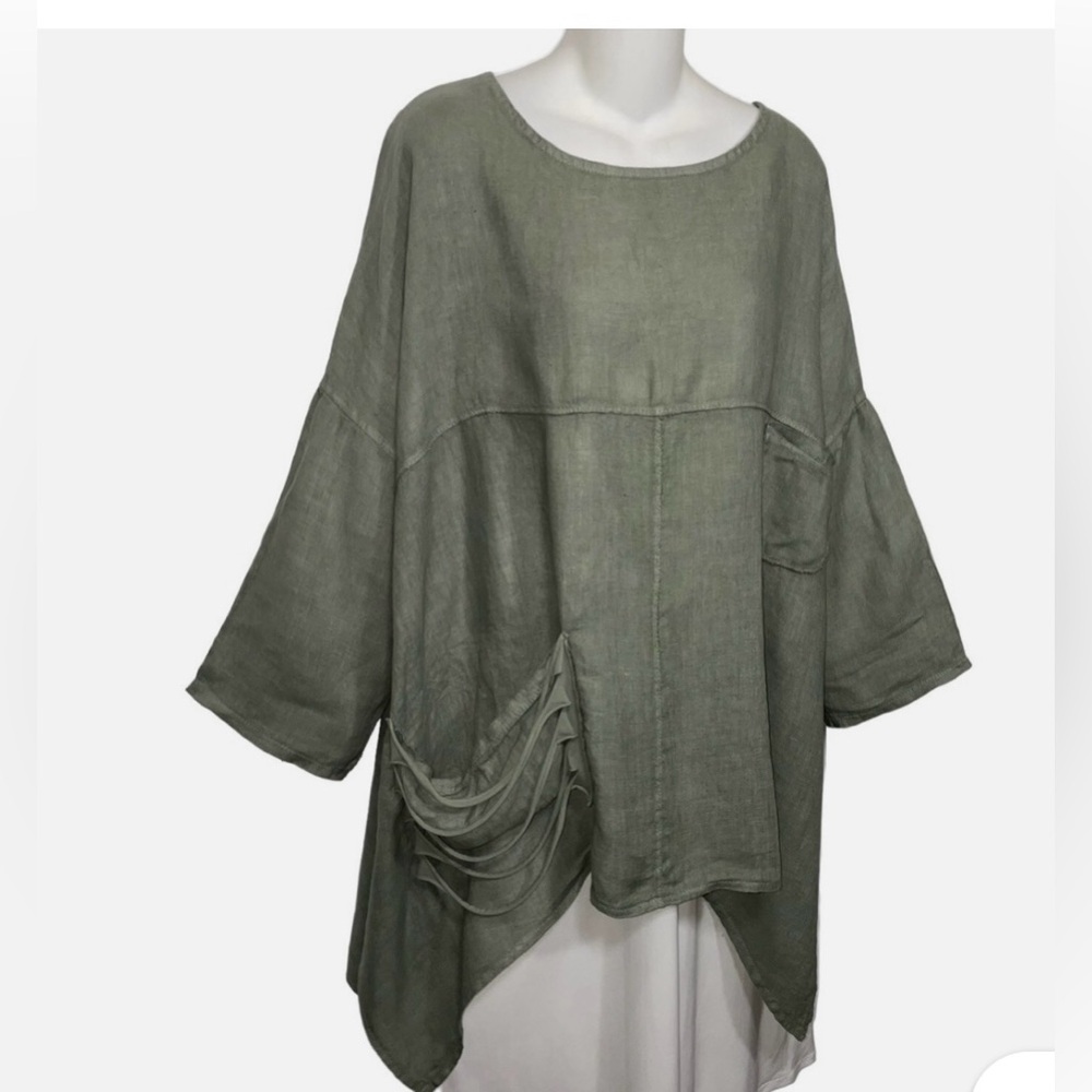 Elegant Sage Green Women's Tunic